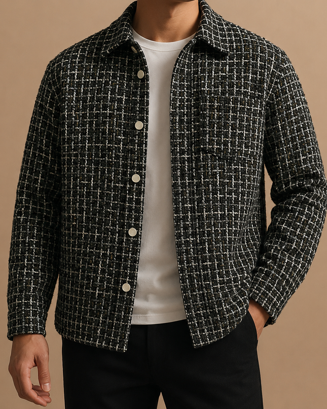 Men’s Textured Shirt Jacket