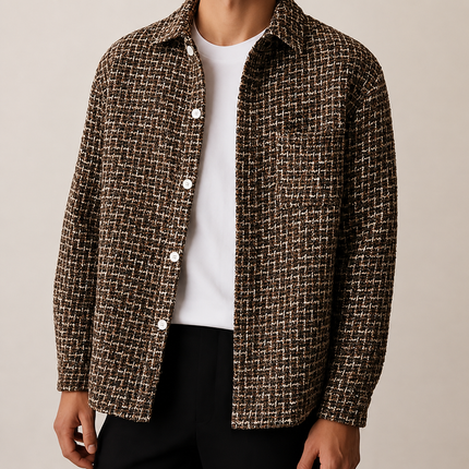 Men’s Textured Shirt Jacket