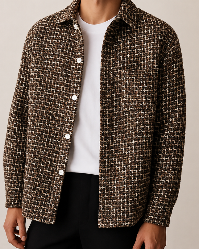 Men’s Textured Shirt Jacket