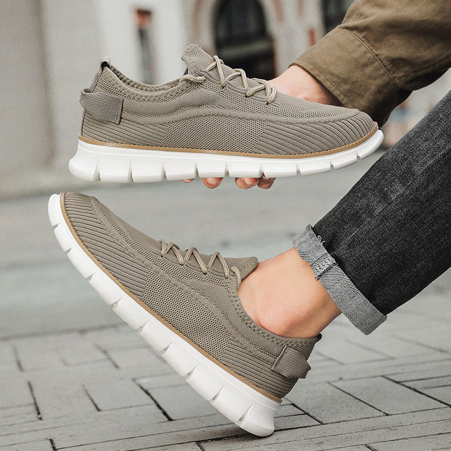 Men’s Knit Lace-Up Flex Sneakers