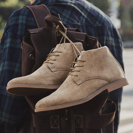 Lace-up boots with ankle-high shaft