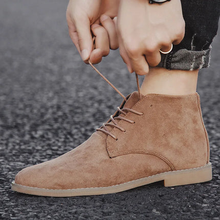 Lace-up boots with ankle-high shaft