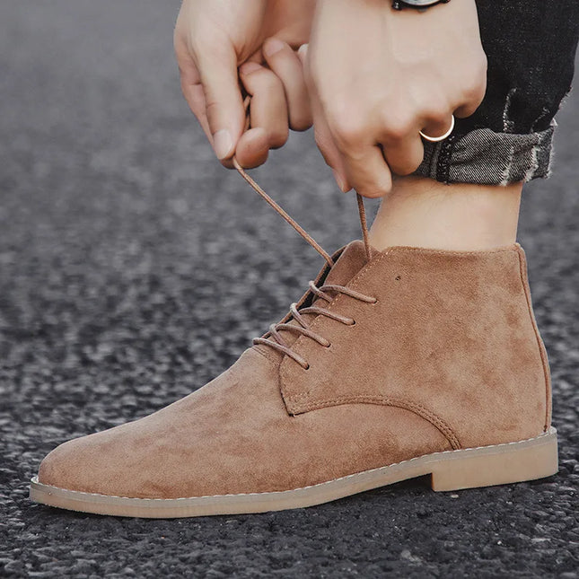 Lace-up boots with ankle-high shaft