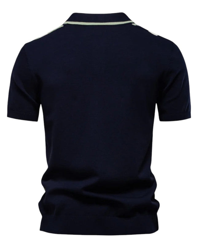 Men Minimalist Panel Polo