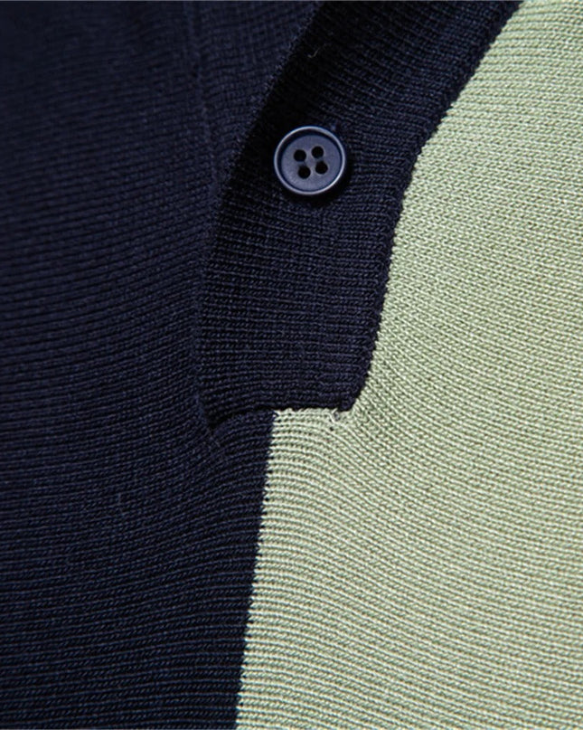 Men Minimalist Panel Polo