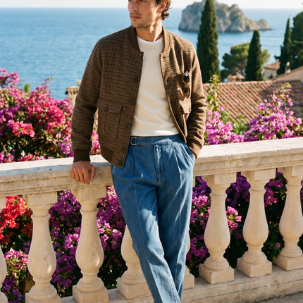 Men’s Checked Bomber Jacket