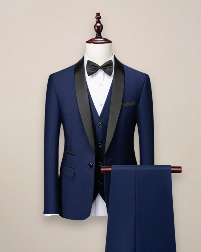 Men’s Shawl Lapel Three-Piece Tuxedo Set