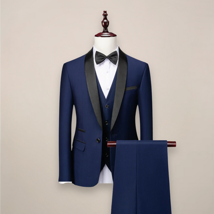 Men’s Shawl Lapel Three-Piece Tuxedo Set