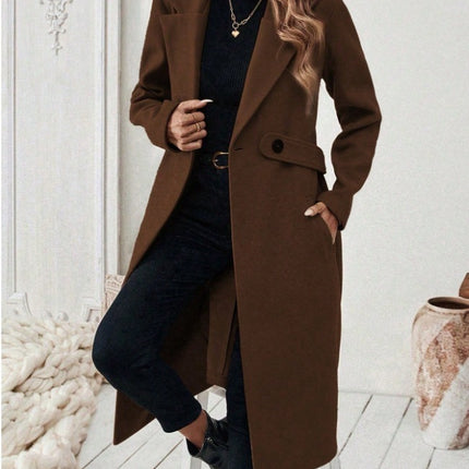 Liora | Women's Trench Coat – Long Double-Breasted Design