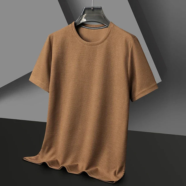 Textured T-Shirt – Crew Neck & Short Sleeve