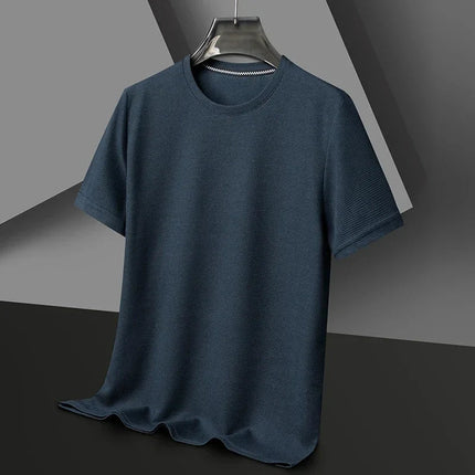 Textured T-Shirt – Crew Neck & Short Sleeve