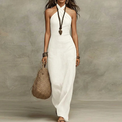 Calista | Halter Neck Maxi Dress