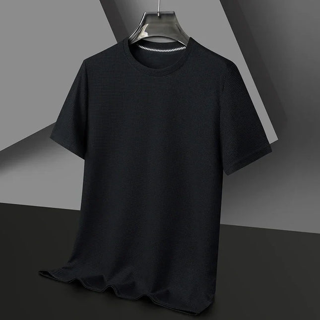 Textured T-Shirt – Crew Neck & Short Sleeve