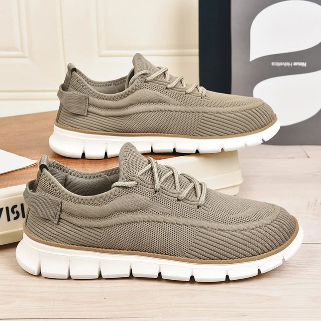 Men’s Knit Lace-Up Flex Sneakers
