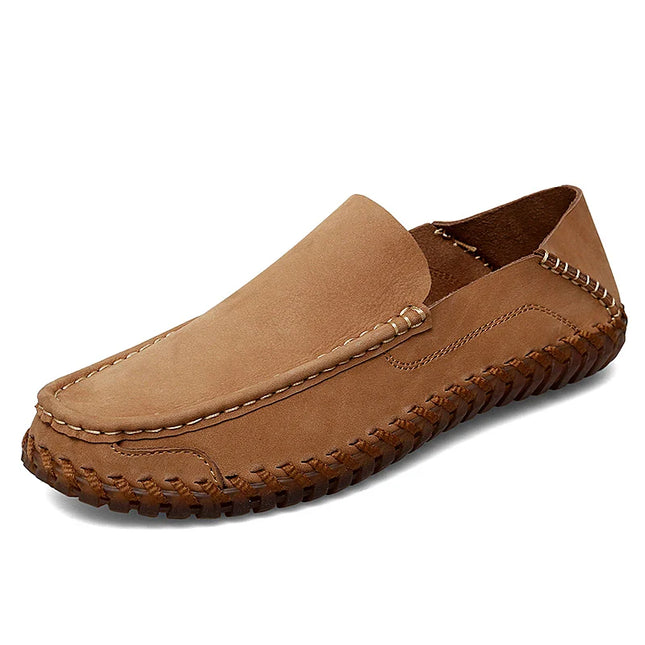 Men’s Slip-On Shoes with Visible Stitching