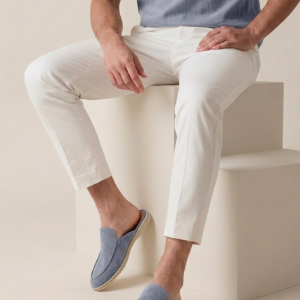 Abel | Slip-On Open-Heel Men’s Mules – Stitched Detail