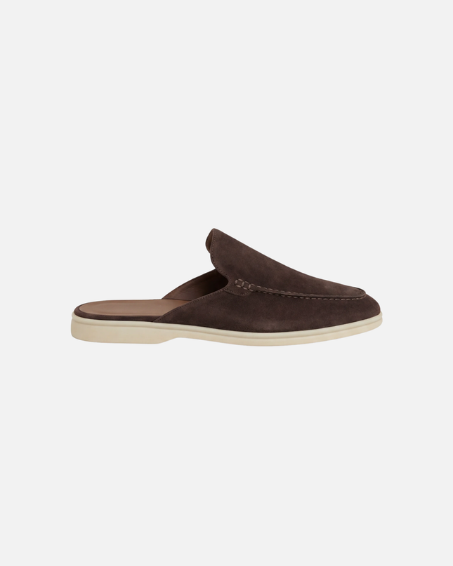 Men’s Slip-On Mules – Open Heel & Stitched Detail