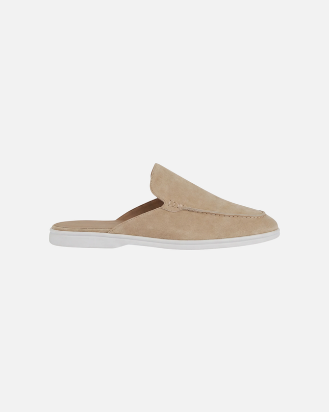 Men’s Slip-On Mules – Open Heel & Stitched Detail