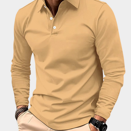 Adrian | Men's Long Sleeve Poloshirt Collared Casual