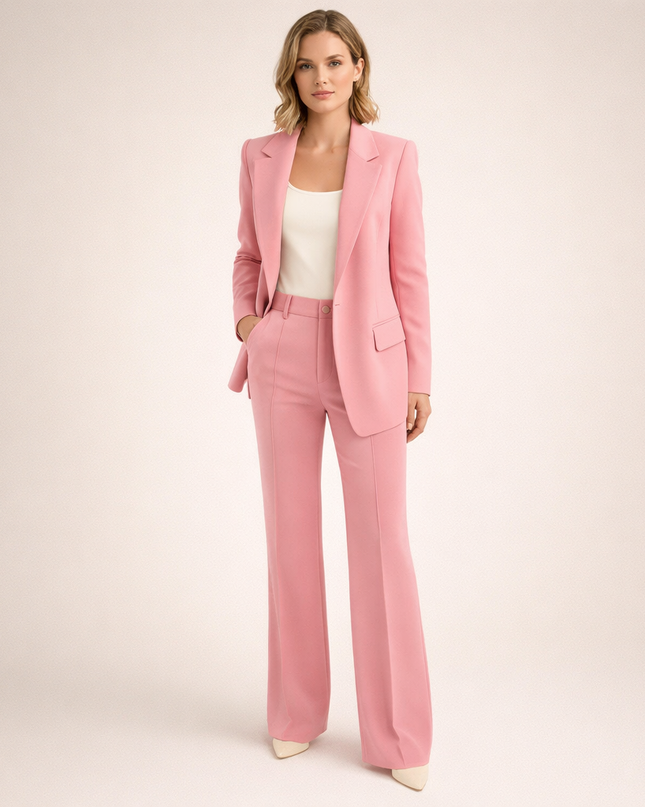 Amabel | Women's Two-Piece Set – Blazer & Flared Trousers