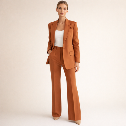 Amabel | Women's Two-Piece Set – Blazer & Flared Trousers