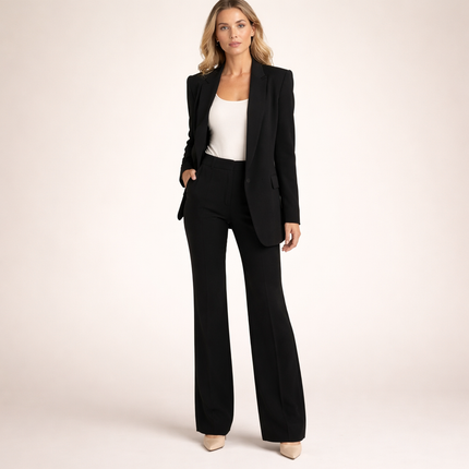Amabel | Women's Two-Piece Set – Blazer & Flared Trousers