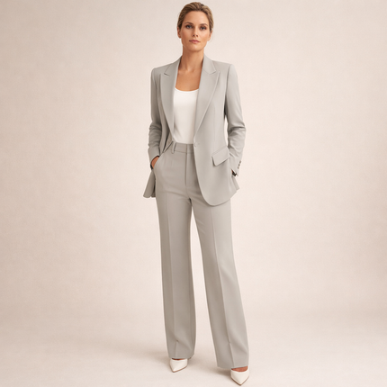Amabel | Women's Two-Piece Set – Blazer & Flared Trousers