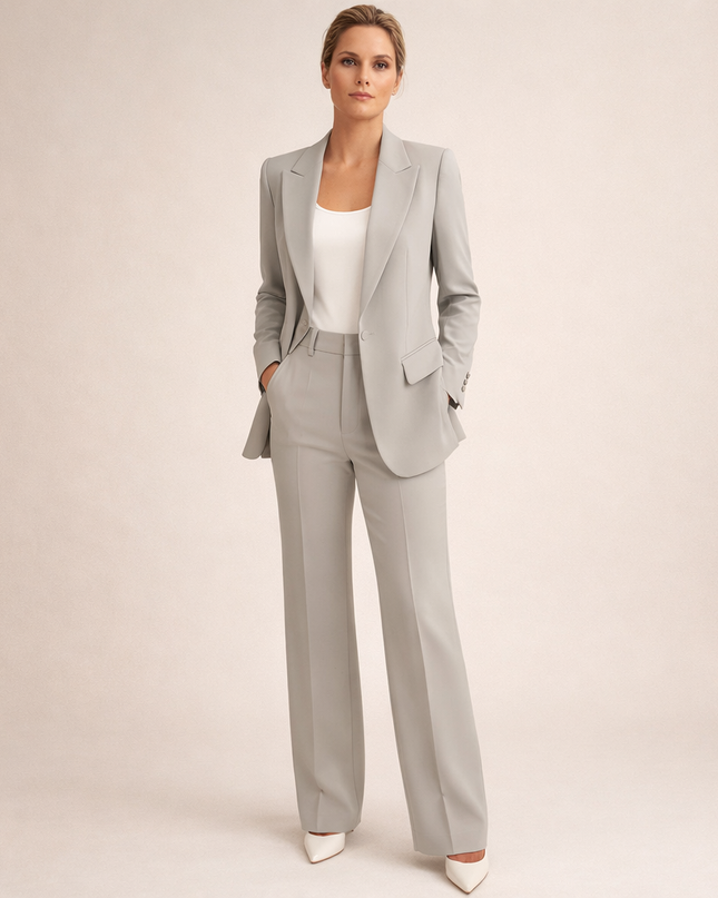 Amabel | Women's Two-Piece Set – Blazer & Flared Trousers