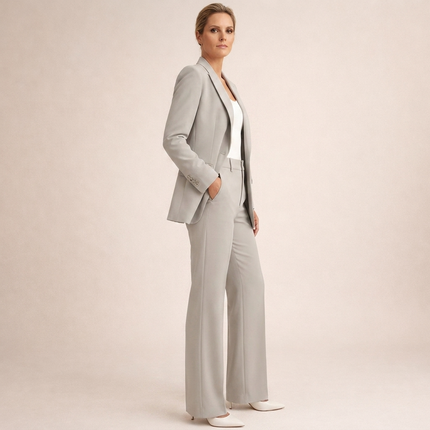 Amabel | Women's Two-Piece Set – Blazer & Flared Trousers