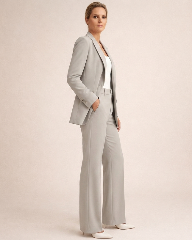 Amabel | Women's Two-Piece Set – Blazer & Flared Trousers