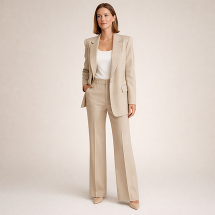 Amabel | Women's Two-Piece Set – Blazer & Flared Trousers