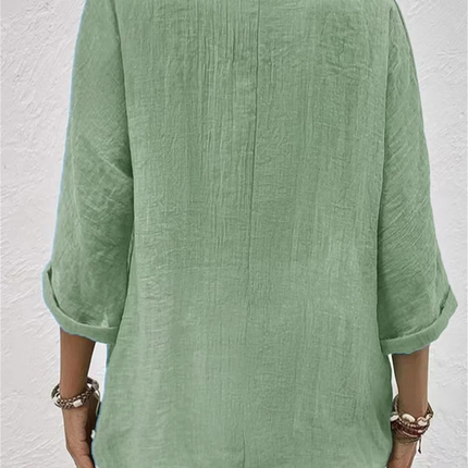 Anneliese | V-Neck Button Front Blouse