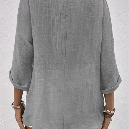 Anneliese | V-Neck Button Front Blouse
