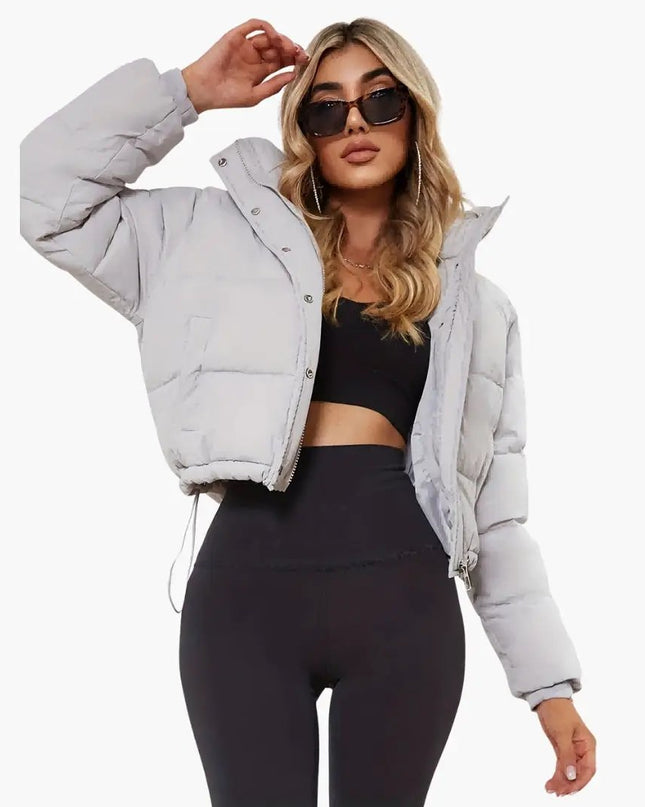 Aubrey | Jackets for Women – Cropped Puffer with Front Zipper