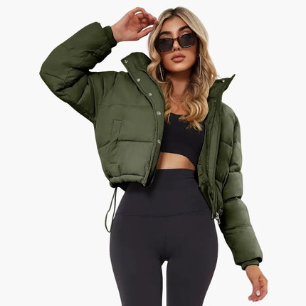 Aubrey | Jackets for Women – Cropped Puffer with Front Zipper