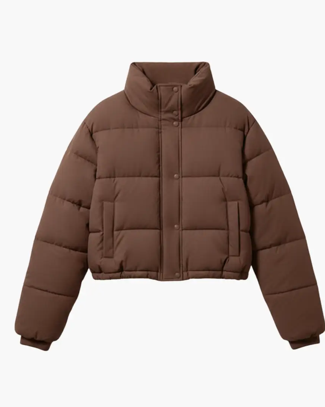 Aubrey | Jackets for Women – Cropped Puffer with Front Zipper