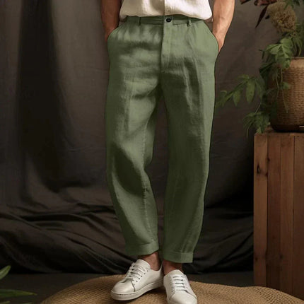 Aurelian | Men's Linen Pants – Relaxed Tapered Fit