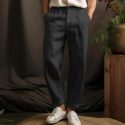 Aurelian | Men's Linen Pants – Relaxed Tapered Fit