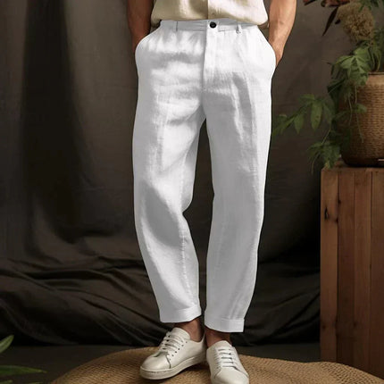 Aurelian | Men's Linen Pants – Relaxed Tapered Fit