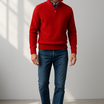 Aurevik | Everyday Warmth Men's Half-Zip Sweater