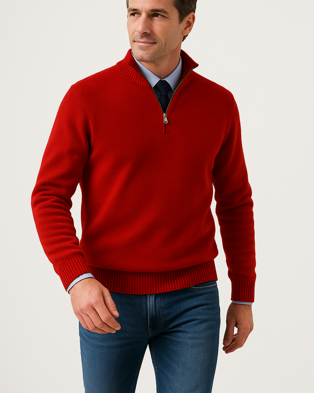 Aurevik | Everyday Warmth Men's Half-Zip Sweater