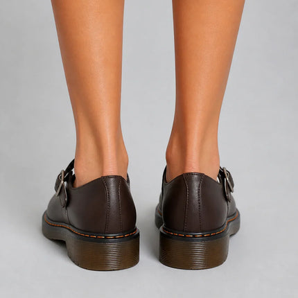 Avelora | Women's Mary Jane Shoes Buckle Strap Classic Flat