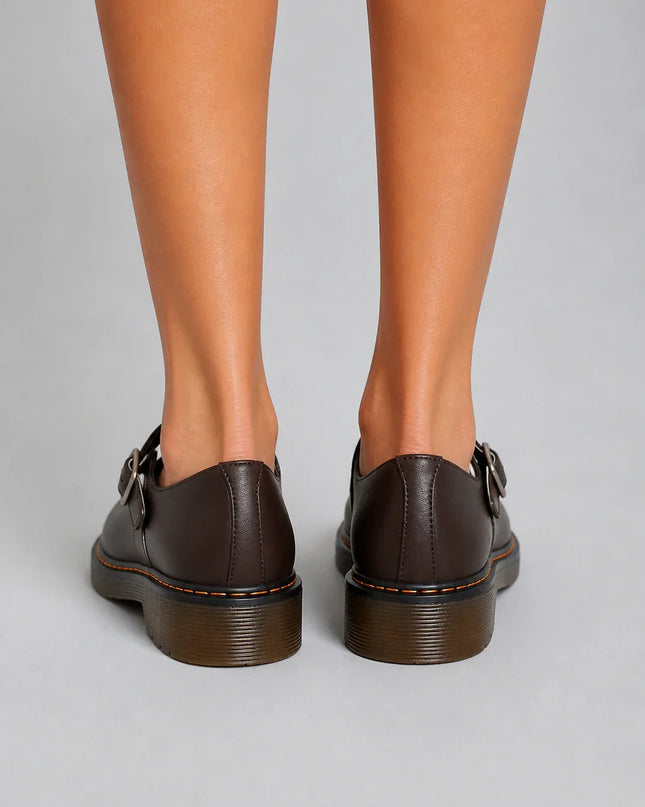 Avelora | Women's Mary Jane Shoes Buckle Strap Classic Flat