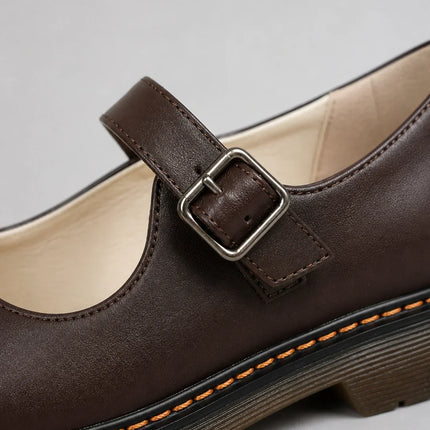 Avelora | Women's Mary Jane Shoes Buckle Strap Classic Flat
