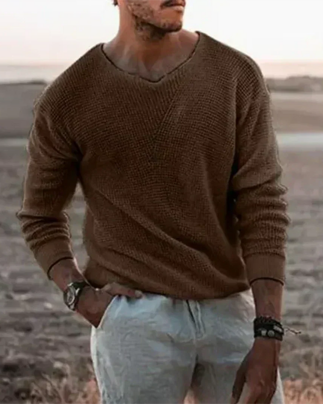 Avenor | Relaxed Comfort Men's V-Neck Knit Sweater