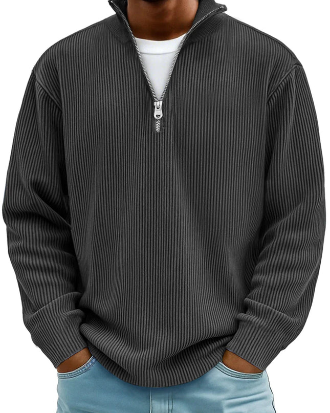 Beckett | Men's Ribbed Quarter-Zip Sweater
