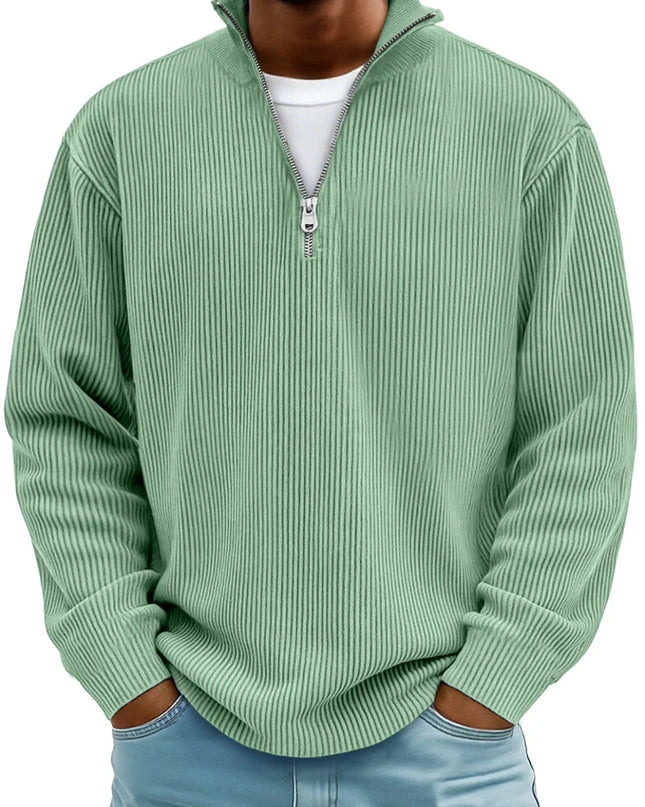 Beckett | Men's Ribbed Quarter-Zip Sweater