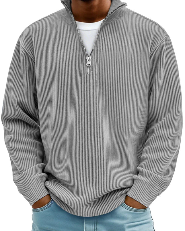 Beckett | Men's Ribbed Quarter-Zip Sweater