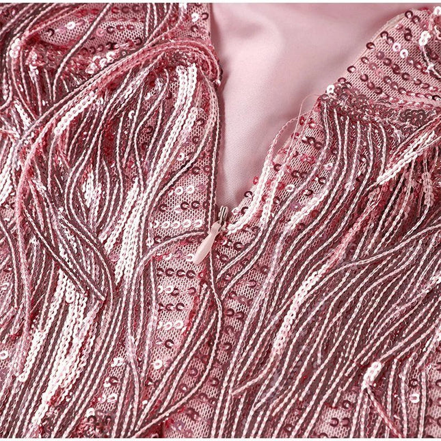 Bianca | Fringe Detail Spaghetti Strap Mini Dress