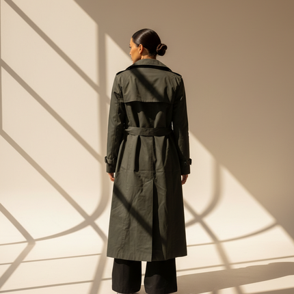 Brenna | Women's Trench Coat Belted Maxi Classic Style
